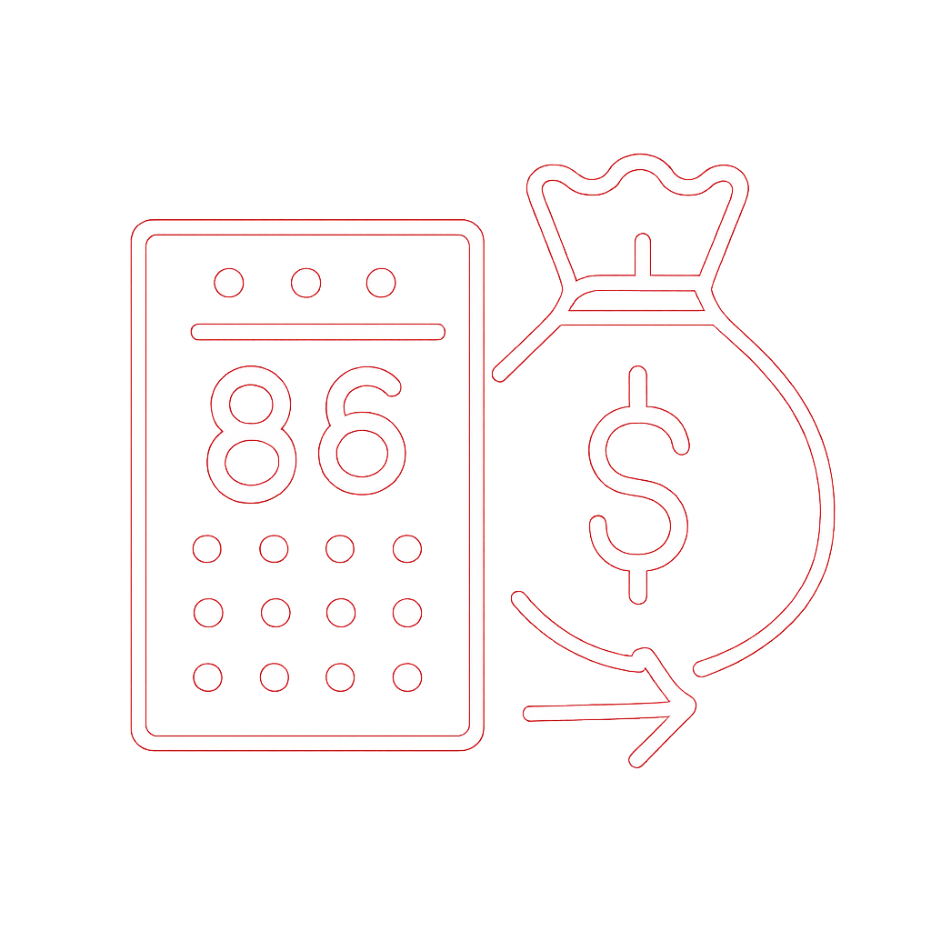 An icon representing 86 Lottery Privacy Controls.
