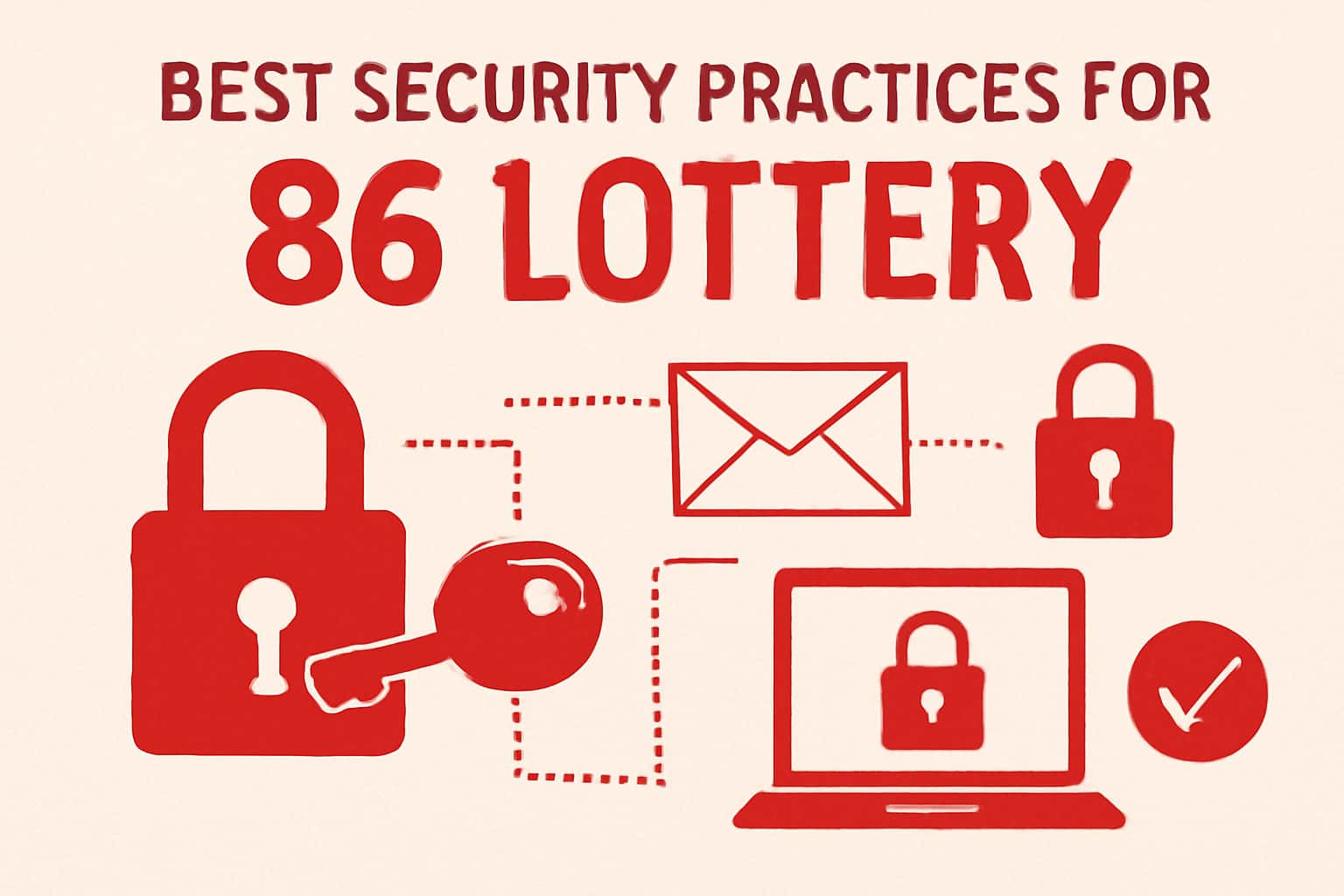 Visual representation of best security practices for 86 Lottery.