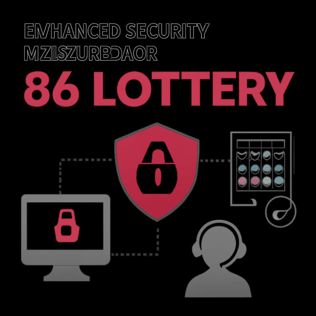 An educational diagram illustrating enhanced security measures for 86 Lottery.