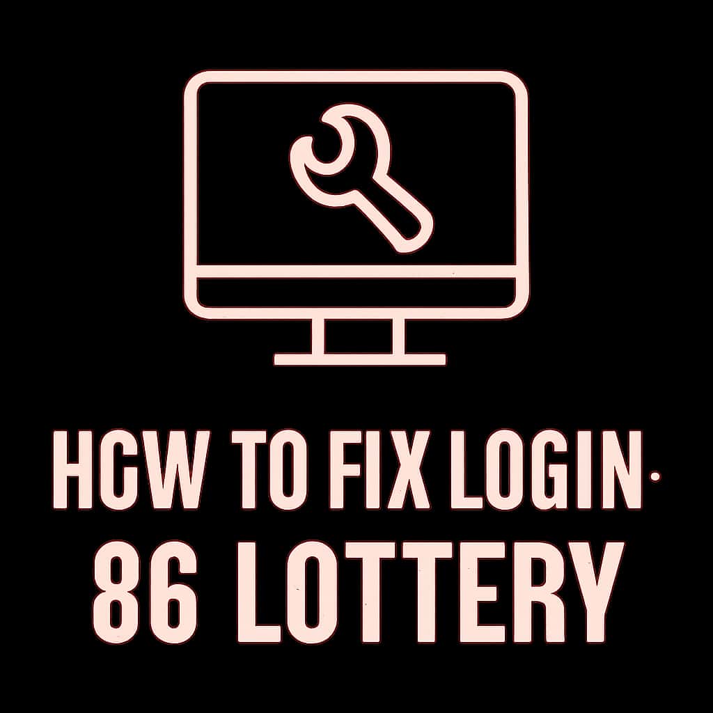 Icon illustrating support for 86 Lottery login issues.