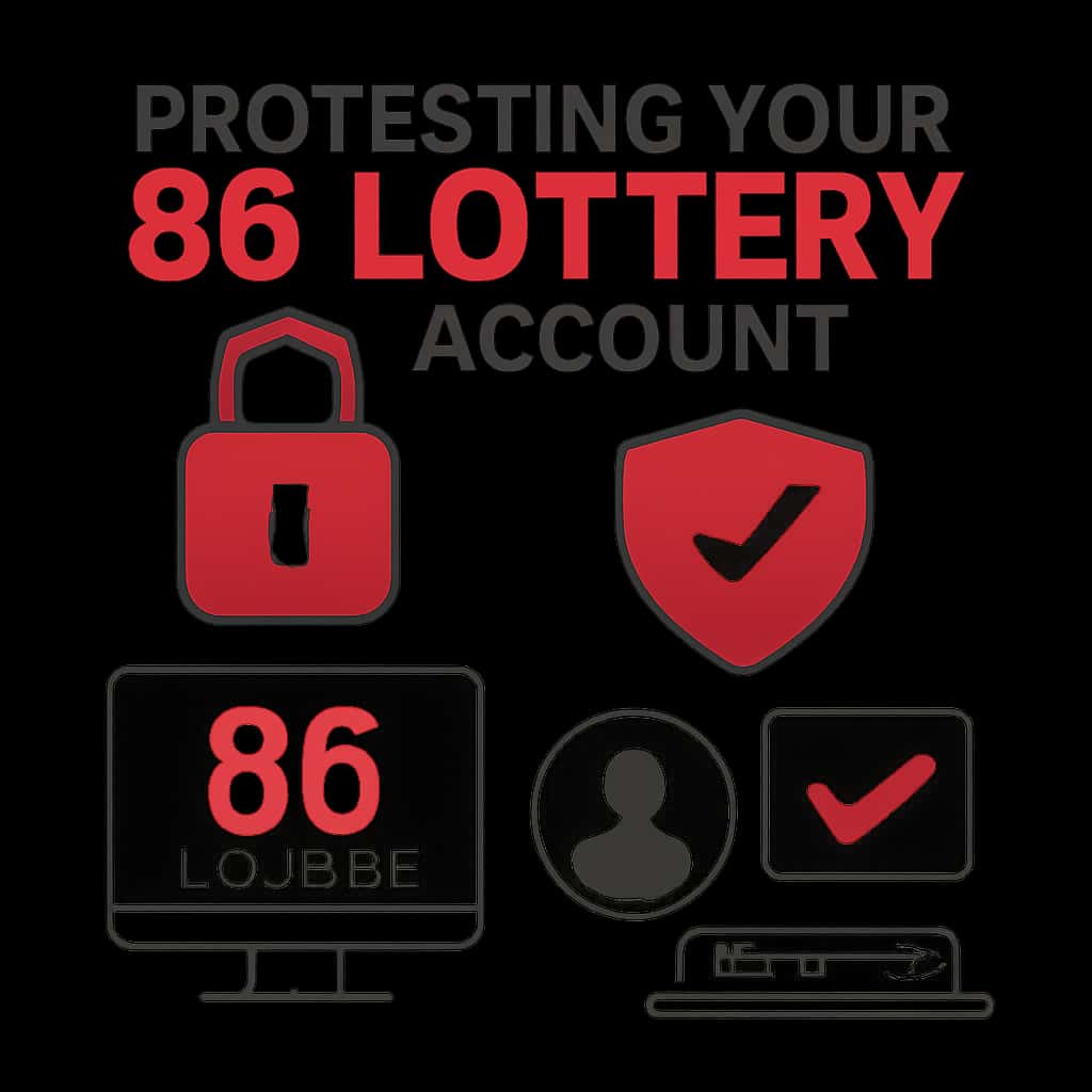 An educational diagram outlining key steps to protect your 86 Lottery account.