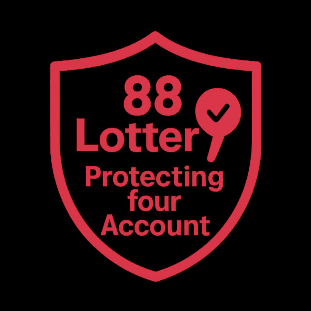 A professional badge signifying account protection for 86 Lottery.